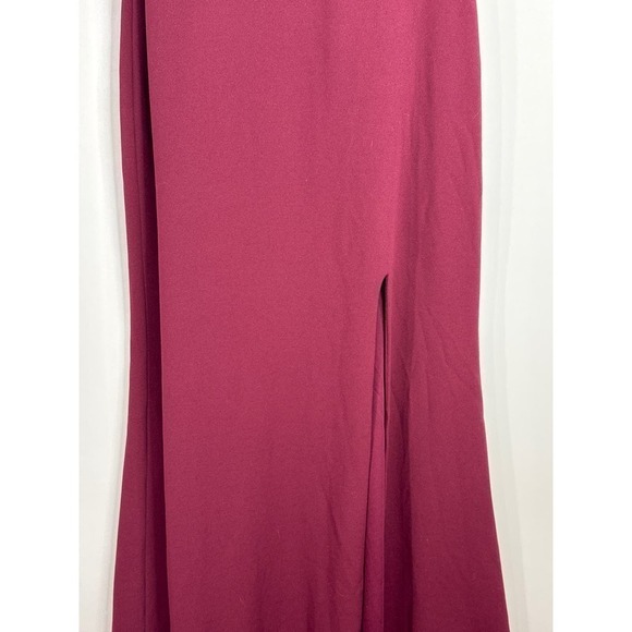 Betsy & Adams Asymmetrical Neckline Evening Gown Red Size 10 NWT - Picture 5 of 16